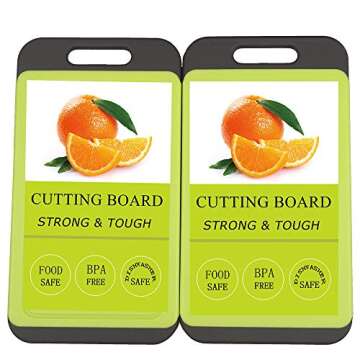 Svenee Mini Kitchen Cutting Board Mats, BPA Free, Dishwasher Safe, Juice Grooves, Thicker Boards, Ea...
