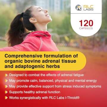 RLC, a-Drenal, Adrenal Support for Stress Relief and Energy, 120 Capsules