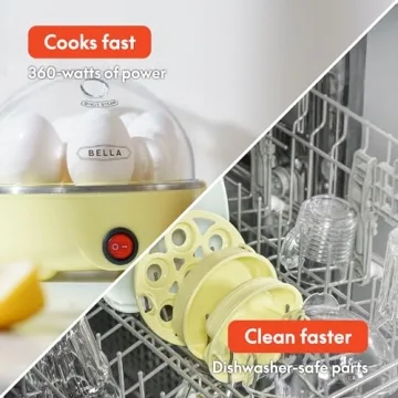 BELLA Rapid Electric Egg Cooker with Auto Shut Off