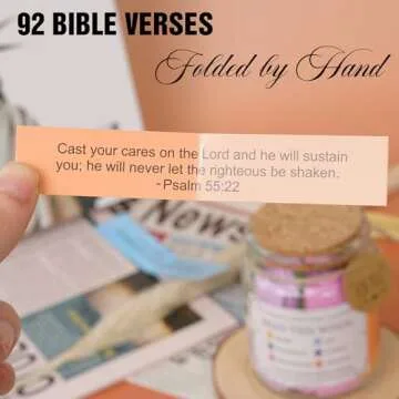 92 Hand Folded Bible Verse Jar for Encouragement and Faithful Gifts