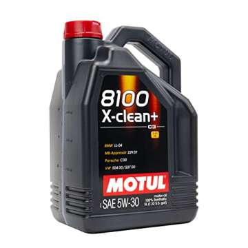 Motul 8100 X-Clean+ 5W30 100% Synthetic Engine Oil 5 Liter (106377)