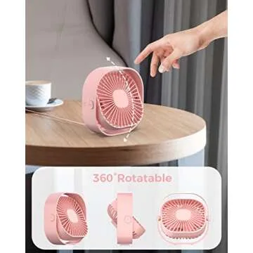 RJVW Portable USB Desk Fan - Compact Cooling Solution