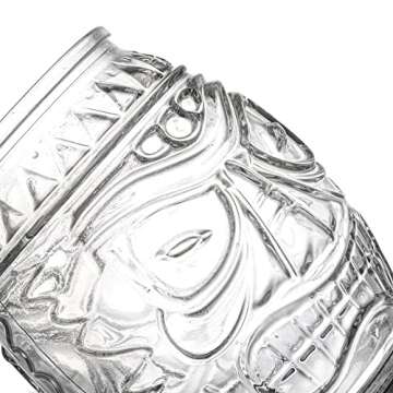 TOPZEA Unique Tiki Glass Mug Set for Parties and Cocktails