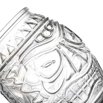 TOPZEA Unique Tiki Glass Mug Set for Parties and Cocktails