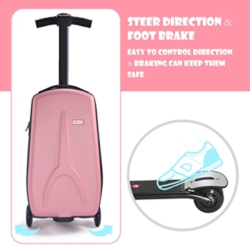 iubest Detachable Scooter Suitcase for Kids 4-15