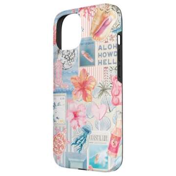 Beachy Blue Coquette Coastal Collage Preppy Cute Aesthetic Case for iPhone 15
