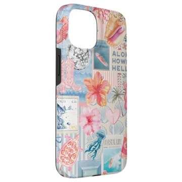 Beachy Blue Coquette Aesthetic Case for iPhone 15