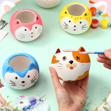 DIY Ceramic Succulent Planters for Kids - Craft Set