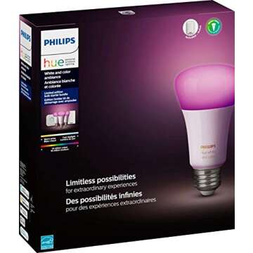 Philips Hue Phillips-HUE LED Lightbulbs, 5 Piece Set, All Colrs in Rainbow & White