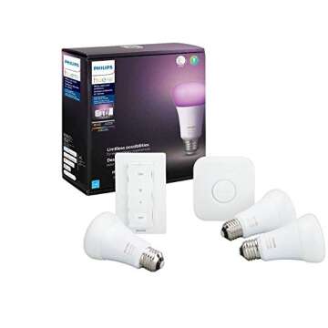 Philips Hue Phillips-HUE LED Lightbulbs, 5 Piece Set, All Colrs in Rainbow & White