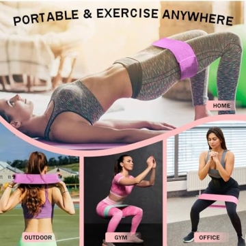 KANGFITER Non-Slip Fabric Resistance Bands for All Workouts