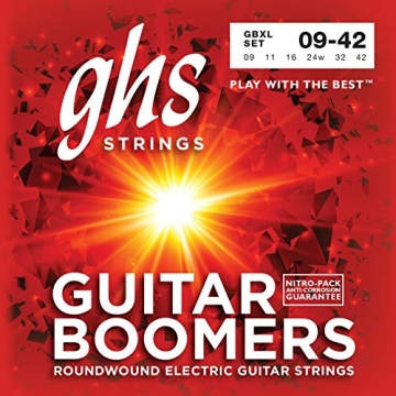 GHS Strings GBXL Guitar Boomers - Nickel-Plated Electric Guitar Strings, Extra Light (9-42)