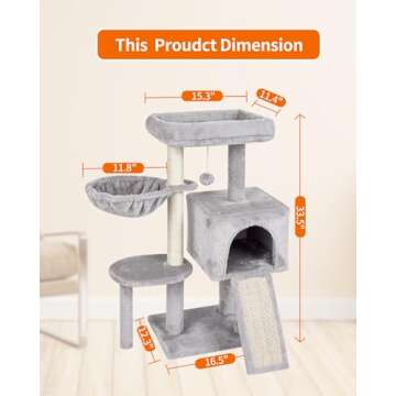 FISH&NAP Stylish & Safe Cat Tree for Kittens