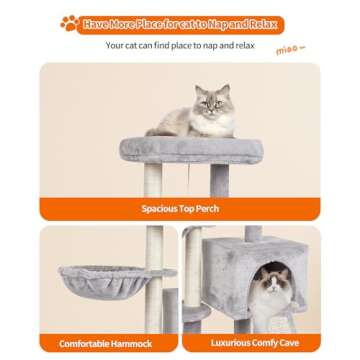 FISH&NAP Stylish & Safe Cat Tree for Kittens