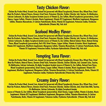 Temptations Classic Crunchy and Soft Cat Treats Feline Favorites Variety Pack, 3 oz., Pack of 4