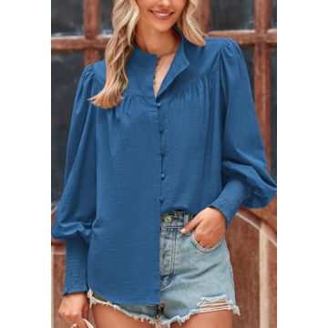 PRETTYGARDEN Women Button Down Shirt for Fall 2024