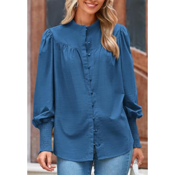 PRETTYGARDEN Women Button Down Shirt for Fall 2024