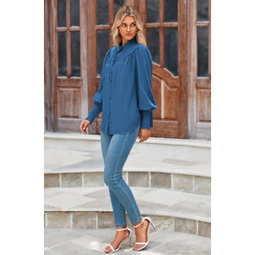 PRETTYGARDEN Women Button Down Shirt for Fall 2024