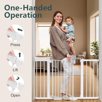 Cumbor Extra Wide Baby Gate for Safety and Style