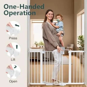 Cumbor Extra Wide Baby Gate for Safety and Style