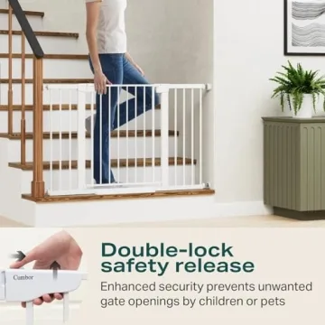 Cumbor Extra Wide Baby Gate for Safety and Style