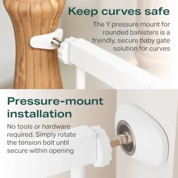 Cumbor Extra Wide Baby Gate for Safety and Style