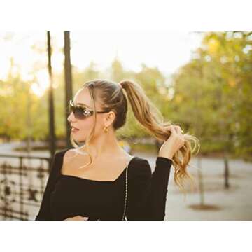 VANLINKER Wrap Around Y2K Sunglasses for Women Men Trendy Oversized Sun Glasses Fashion Shield Frame...