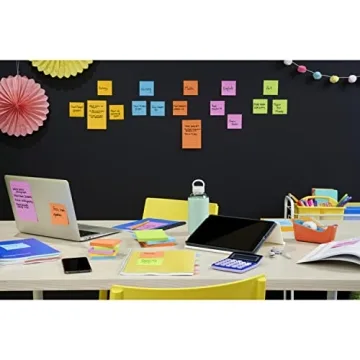 Post-it Super Sticky Notes 3x3, 6 Pads, Bright Colors