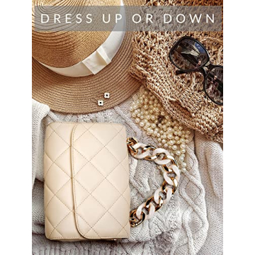 Before & Ever Small Beige Purse - Versatile Vegan Leather Bag