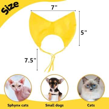Pet Shower Cap - Waterproof Shower Caps for Sphynx Reusable Cats Ear Protection Bath Cap with Adjust...