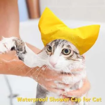 SEZDEKI Pet Shower Cap - Waterproof Ear Protection for Cats