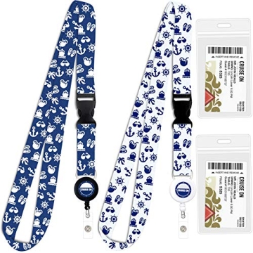 2024-2025 Waterproof Cruise Lanyard Retractable Badge Holder for All Major Cruise Lines
