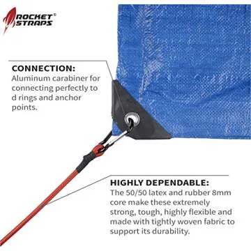 Rocket Straps Bungee Cords - Premium Heavy Duty Assortment