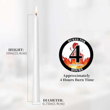 Elegant KONNI White Taper Candles for All Occasions
