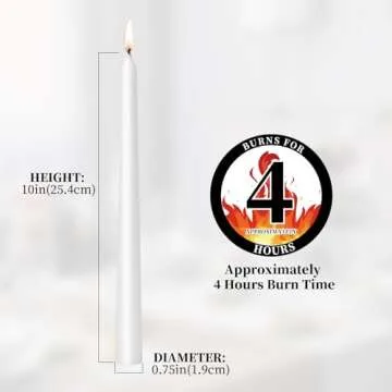 Elegant KONNI White Taper Candles for All Occasions