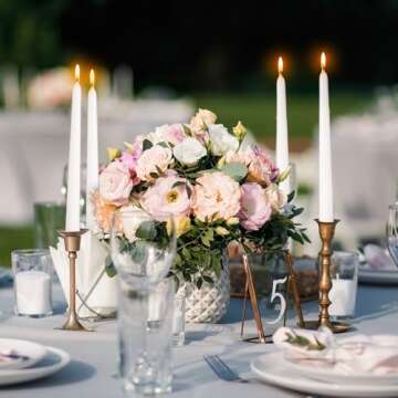 Elegant KONNI White Taper Candles for All Occasions