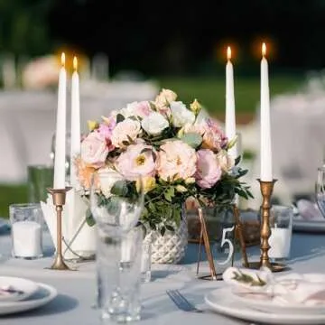 Elegant KONNI White Taper Candles for All Occasions