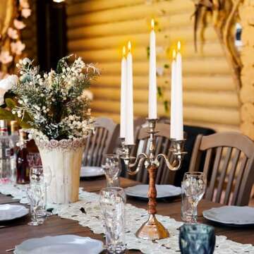 Elegant KONNI White Taper Candles for All Occasions