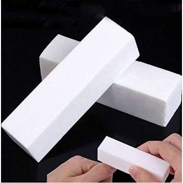 10 Pieces EVA Sponge Nail File Buffer Buffing Sanding Block for Fingernail and Toenail Care