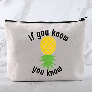 Funny Pineapple Cosmetic Bag for Travel Makeup Storage
