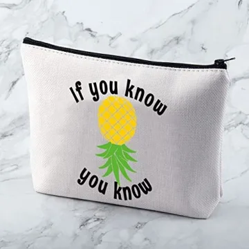 Funny Pineapple Cosmetic Bag for Travel Makeup Storage