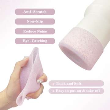 WORBSS Silicone Boot Sleeve for Stanley Tumbler H2.0 20-40oz Accessories & Hydro Flask 18-24oz with ...