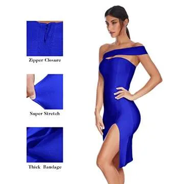 Meilun Women's One Shoulder Bandage Dress for Weddings