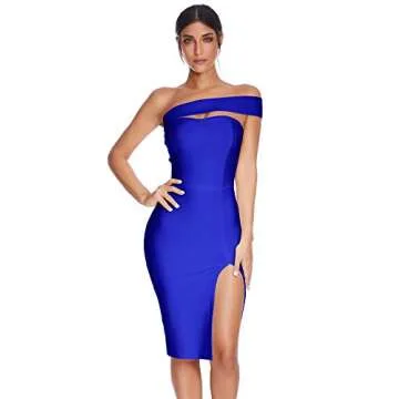 Meilun Women's One Shoulder Bandage Dress for Weddings
