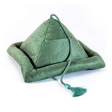 Peeramid Bookrest - Book Holder Stand for Hands Free Reading - Soft Pillow Design Holds Books, Table...