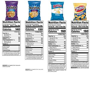 Frito Lay Big Bag Bundle, Dip Chip Variety Pack, (Pack of 4)