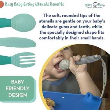 Busy Baby Safe Eating Utensils for Toddlers & Infants