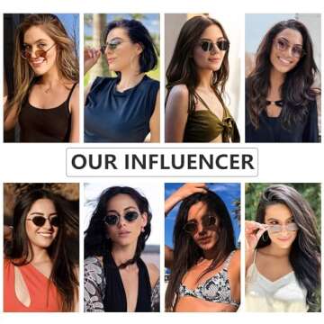 ZENOTTIC Small Octagonal Polarized Sunglasses - Retro Style UV400 Protection