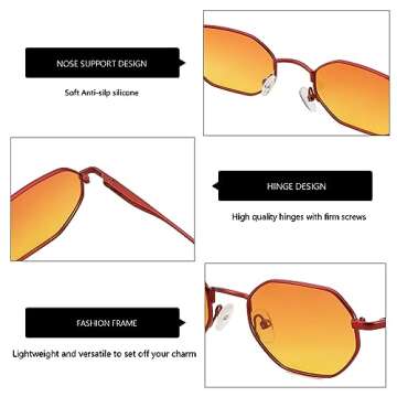 ZENOTTIC Octagonal Polarized Sunglasses for Everyone