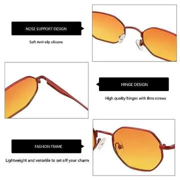 ZENOTTIC Octagonal Polarized Sunglasses for Everyone